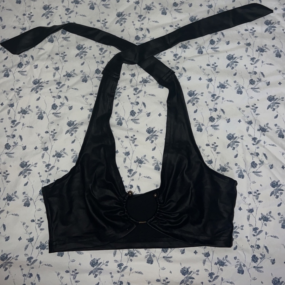 Shein leather top
